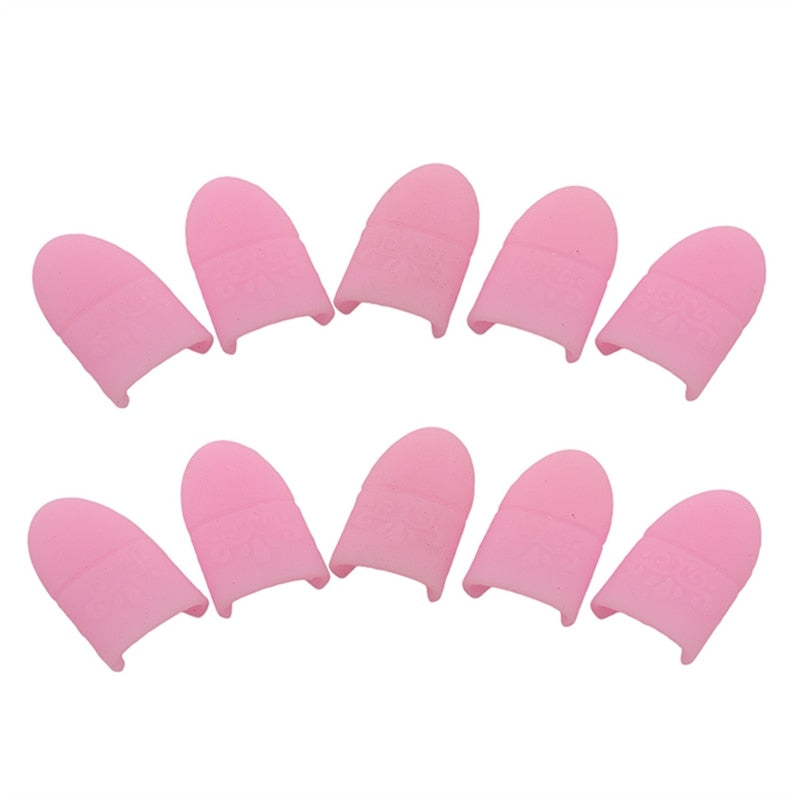 10PC Gel Polish Soak Off Silicone Finger Cover - Consistently Manicured