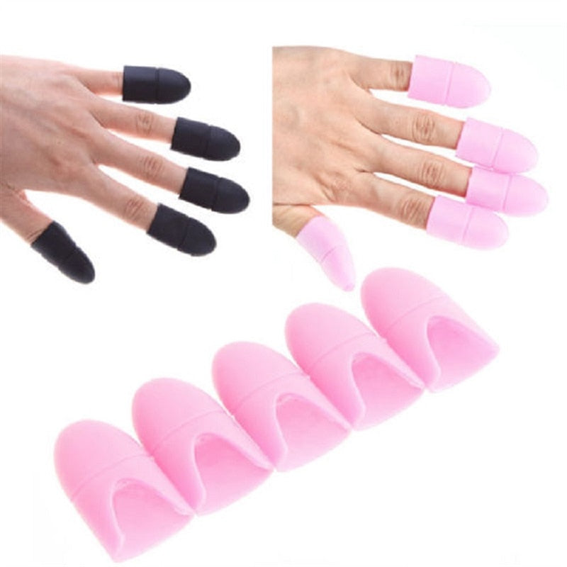 10PC Gel Polish Soak Off Silicone Finger Cover - Consistently Manicured