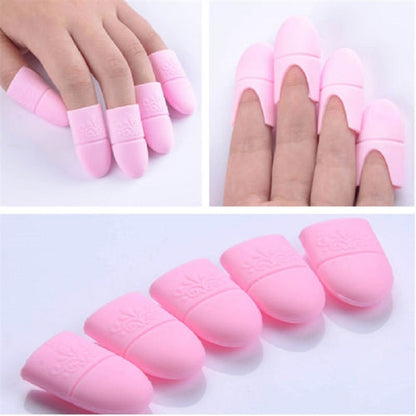 10PC Gel Polish Soak Off Silicone Finger Cover - Consistently Manicured